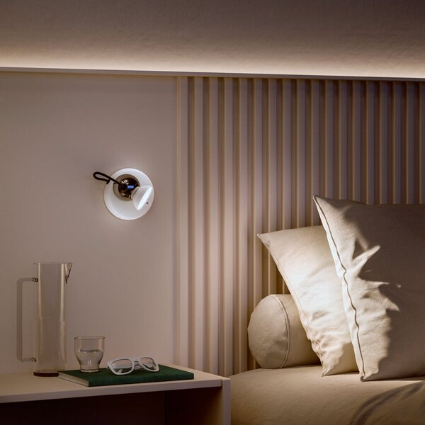 Linea Light Aplică de perete Duck LED, alb, aluminiu, 2.700 K, reglabilă, Alb, Camera de zi / sufragerie, Aluminiu, Modern