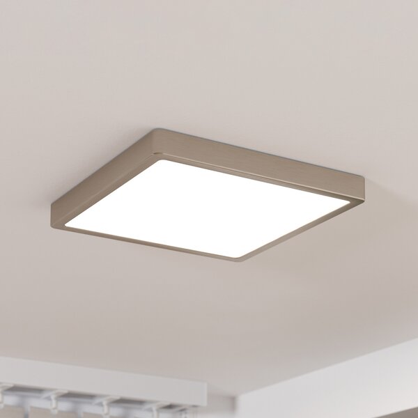 EGLO Panou cu LED montat pe suprafață Fueva 5 IP20 830 nichel 28,5x28,5 cm, Gri, Camera de zi / sufragerie, Metal, Modern