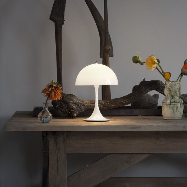 Lampă de Exterior Louis Poulsen, Panthella Portable, reglabil, Alb, Terasă, Aluminiu, Design