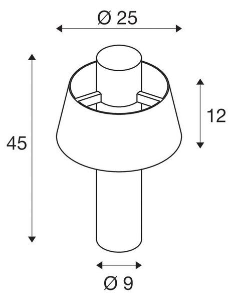 SLV Lampă cu soclu Photoni 45, culoare ruginiu, aluminiu, înălțime 45 cm, Maro / Rugină, Aluminiu
