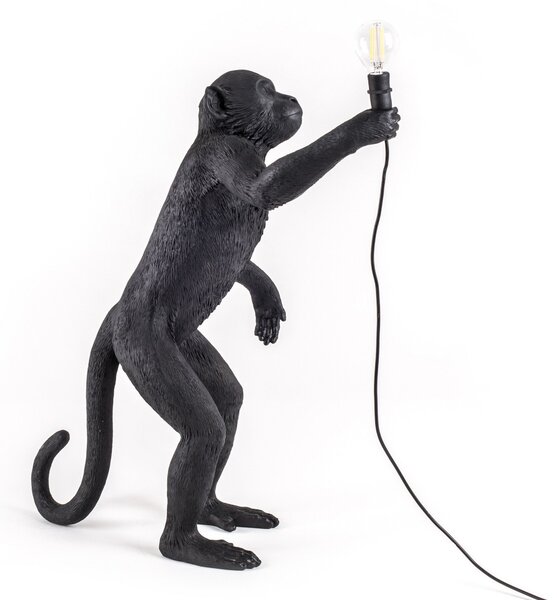 Lămpi de exterior SELETTI, Monkey Lamp, Negru, Plastic, Design
