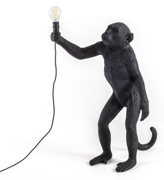 Lămpi de exterior SELETTI, Monkey Lamp, Negru, Plastic, Design