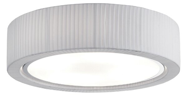 Bover Plafonieră Urban, argintiu/alb, Ø 60 cm, reglabil, Alb, Camera de zi / sufragerie, Țesătură / Textil, Design