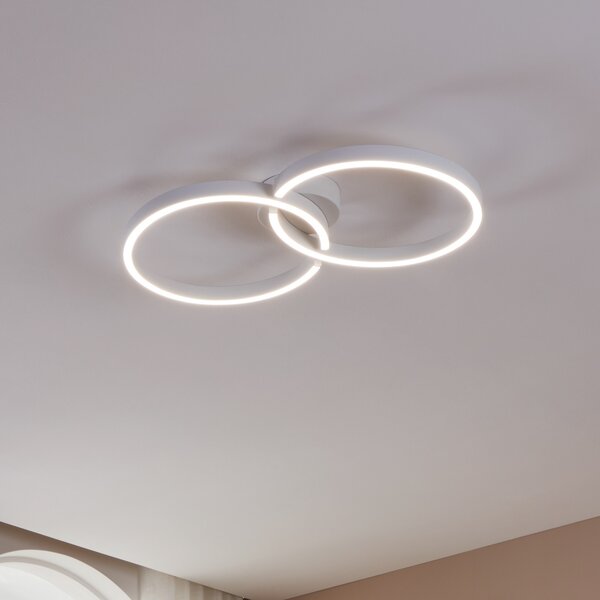 EGLO Armandolo LED plafonieră LED, alb, lungime 67 cm, CCT, RGB, reglabil, Alb, Camera de zi / sufragerie, Aluminiu, Modern