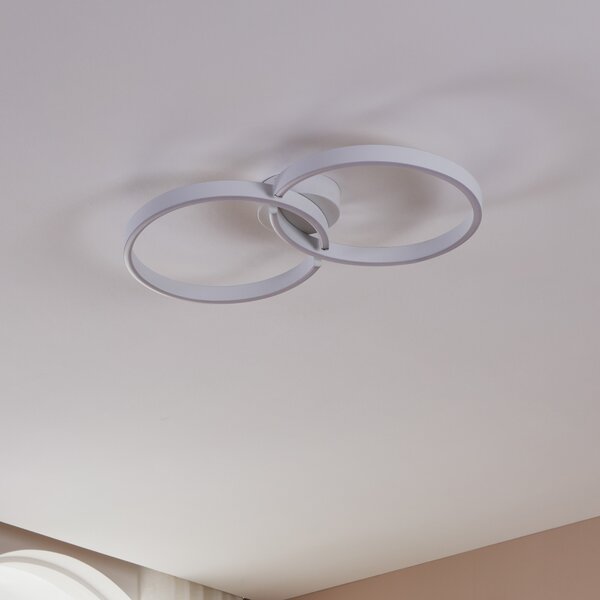 EGLO Armandolo LED plafonieră LED, alb, lungime 67 cm, CCT, RGB, reglabil, Alb, Camera de zi / sufragerie, Aluminiu, Modern