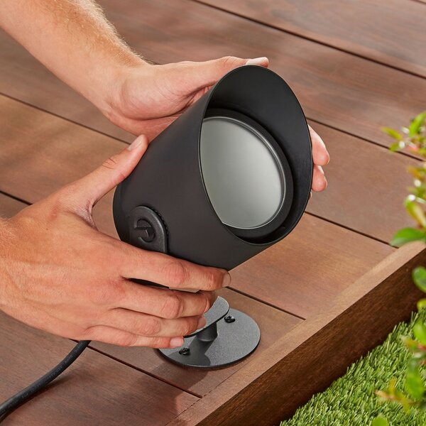 Spoturi Philips Hue, Philips Hue Lily XL, reglabil, Negru, Metal, Modern