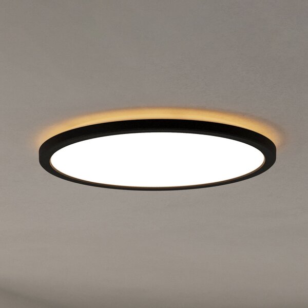 EGLO connect plafonieră LED Rovito-Z, negru, Ø 39 cm, reglabil, Negru, Camera de zi / sufragerie, Plastic, Perete rotund