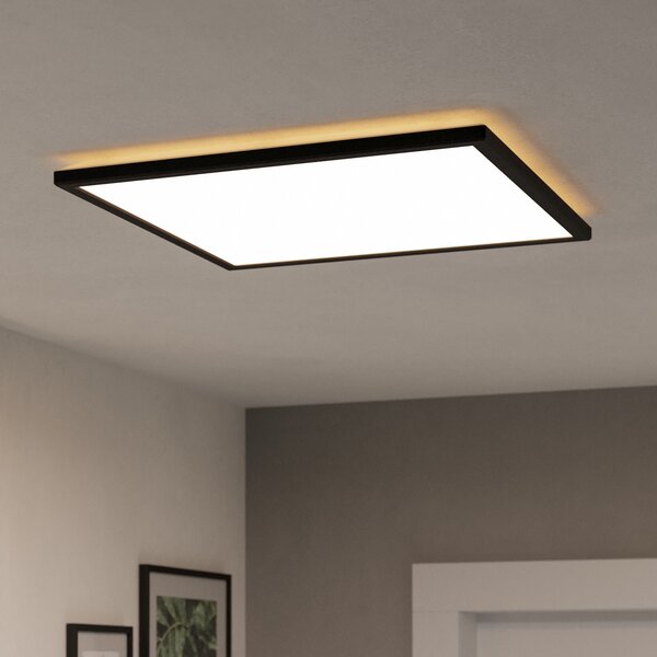 EGLO connect plafonieră LED Rovito-Z, negru, 50 x cm, reglabil, Negru, Camera de zi / sufragerie, Plastic