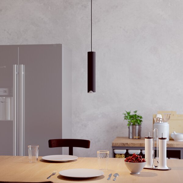 EGLO connect Lampă suspendată LED Balamorta-Z, 1 bec, negru, reglabil, Negru, Camera de zi / sufragerie, Metal, Modern