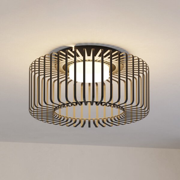 EGLO connect plafonieră LED Ginestrone-Z, negru, aluminiu, reglabil, Negru, Camera de zi / sufragerie, Metal, Modern