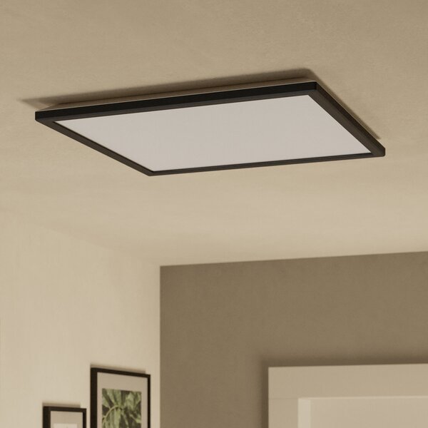 EGLO connect plafonieră LED Rovito-Z, negru, 50 x cm, reglabil, Negru, Camera de zi / sufragerie, Plastic