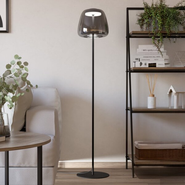 EGLO connect Lampadar LED Alfero-Z, RGB, CCT, negru, reglabil, Negru, Camera de zi / sufragerie, Metal, Modern