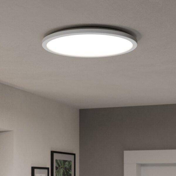 EGLO connect plafonieră LED Rovito-Z, alb, Ø 39 cm, reglabil, Alb, Camera de zi / sufragerie, Plastic, Perete rotund