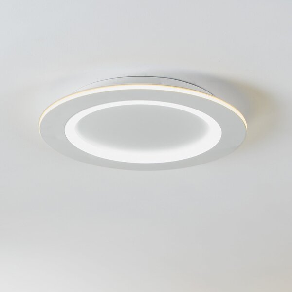 EGLO connect plafonieră LED Padrogiano-Z, Ø 45 cm, alb, reglabil, Alb, Camera de zi / sufragerie, Metal, Modern
