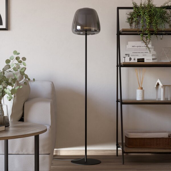 EGLO connect Lampadar LED Alfero-Z, RGB, CCT, negru, reglabil, Negru, Camera de zi / sufragerie, Metal, Modern