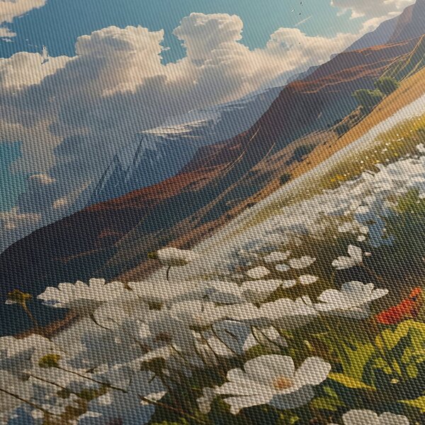 Tablou - Peisaj liniștit (cu ceas) (90x30 cm)
