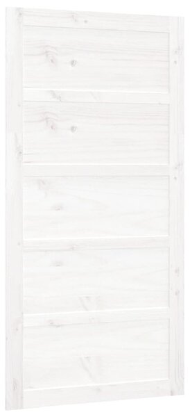 Ușă de hambar, alb, 100x1,8x204,5 cm, lemn masiv de pin