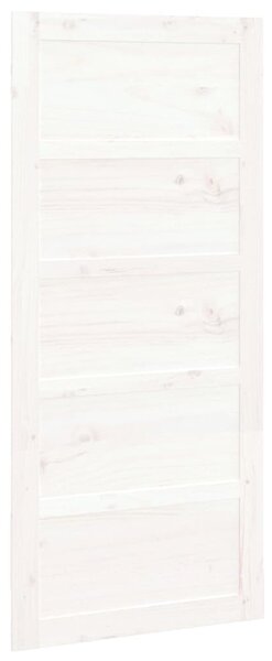 Ușă de hambar, alb, 90x1,8x204,5 cm, lemn masiv de pin