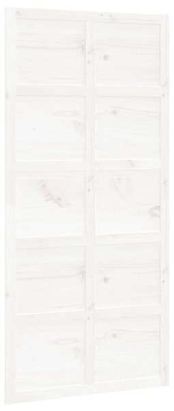 Ușă de hambar, alb, 100x1,8x214 cm, lemn masiv de pin