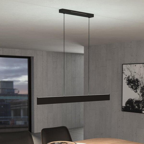 EGLO connect Lampă suspendată LED Andreas-Z, negru, oțel, reglabil, Negru, Camera de zi / sufragerie, Metal, Modern