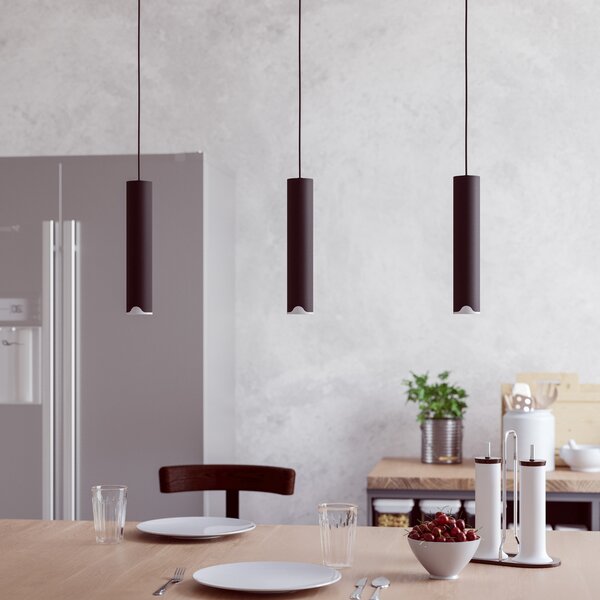 EGLO connect Lampă suspendată LED Balamorta-Z, 3 becuri, negru, reglabil, Negru, Camera de zi / sufragerie, Metal, Modern