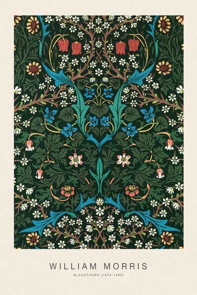 Artă imprimată Blackthorn (Special Edition Classic Vintage Pattern) - William Morris, (26.7 x 40 cm)