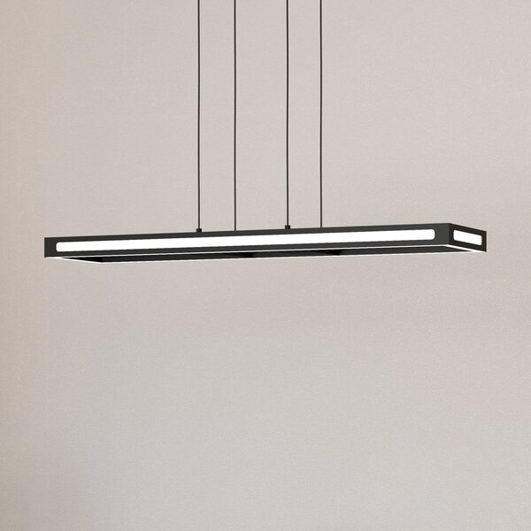 EGLO connect lampă suspendată LED Savilanas-Z, 77 cm, negru, reglabil, Negru, Camera de zi / sufragerie, Modern