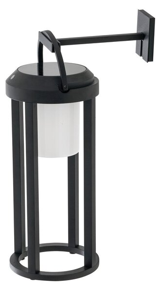 Lampă de Exterior Lucande, Tilena, reglabil, Negru, Balcon, Aluminiu, Modern