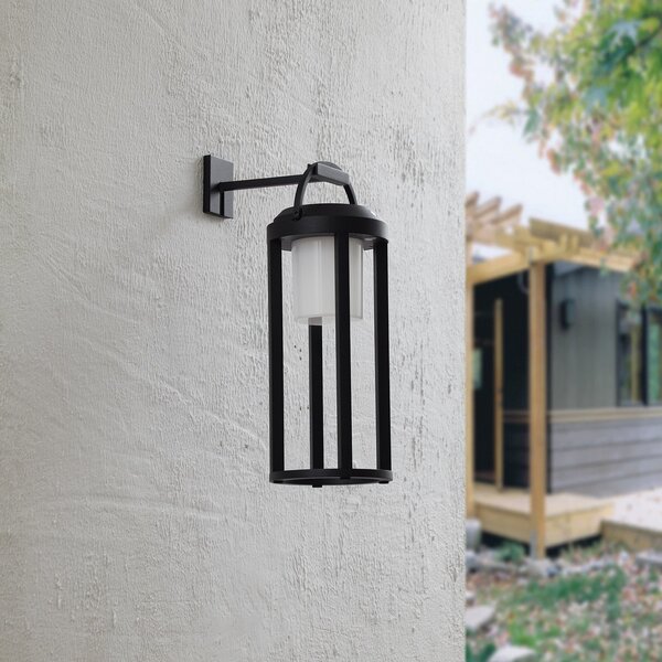 Lampă de Exterior Lucande, Tilena, reglabil, Negru, Balcon, Aluminiu, Modern