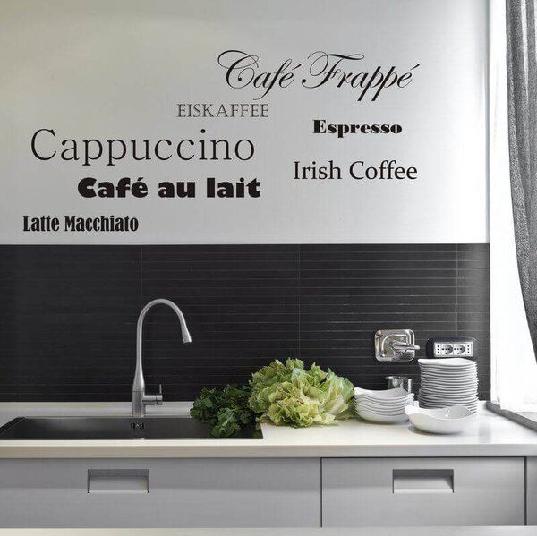 Autocolant de perete - Cafea în multe feluri