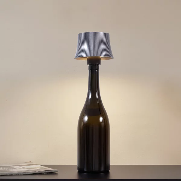 Lindby Lampa de masă cu LED-uri și baterie Linor, gri fumuriu, USB, dimabilă, reglabil, Gri, Camera de zi / sufragerie, Metal, Modern