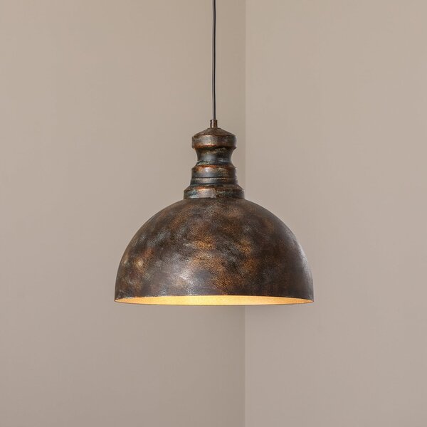 Opviq Lampă suspendată Saglam, 1 bec, alamă veche, metal, Ø 40 cm, reglabil, Bronz / Alamă Veche, Camera de zi / sufragerie, Metal, Vintage
