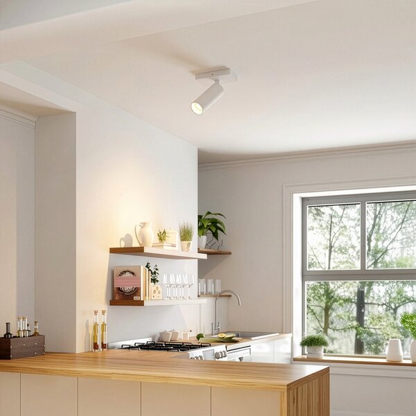 Arcchio Spot de tavan Brinja Slim, alb, 1 bec, GU10 MR11, reglabil, Alb, Hol, Aluminiu, Modern