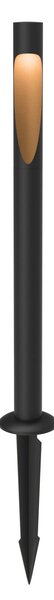 Louis Poulsen Bornă luminoasă Flindt 827 70 cm negru Piesă de pământ 24 V, Negru, Aluminiu, Design