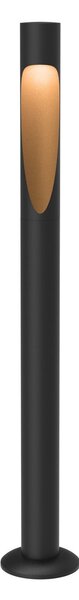 Louis Poulsen bornă luminoasă Flindt, 927 negru 70 cm bază 24 V, Negru, Aluminiu, Design