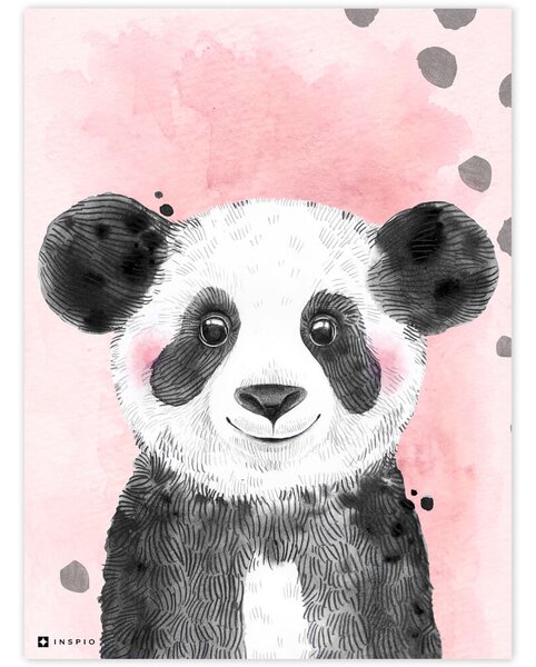 Pictură pentru camera copiilor - Color cu panda