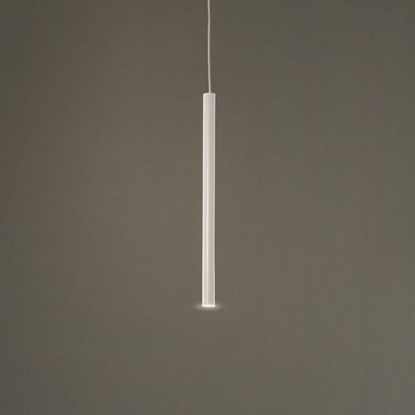 Argon Lampă suspendată LED Rulo, bej, oțel, Ø 3,2 cm, Bej, Camera de zi / sufragerie, Metal
