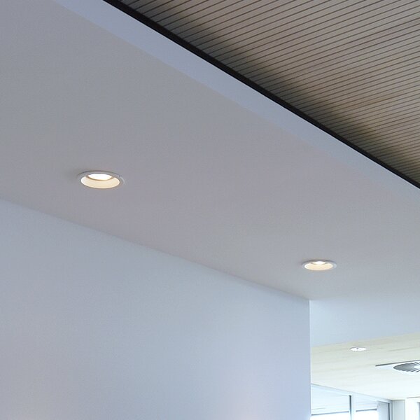 Deko-Light Alb cald LED încastrat în tavan COB130 18 W, reglabil, Alb, Camera de zi / sufragerie, Metal, Modern, Corpuri de iluminat încastrate rotunde