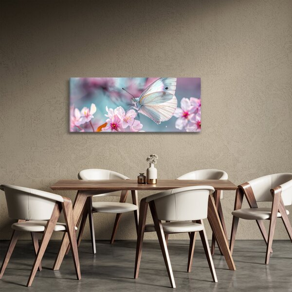 Tablou - Fluture pe un cireș (120x50 cm)