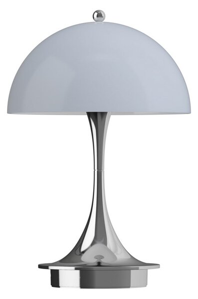 Louis Poulsen Panthella PORTABLE 160 V3, crom opal/albastru-gri, reglabil, Metalic, Camera de zi / sufragerie, Plastic, Design