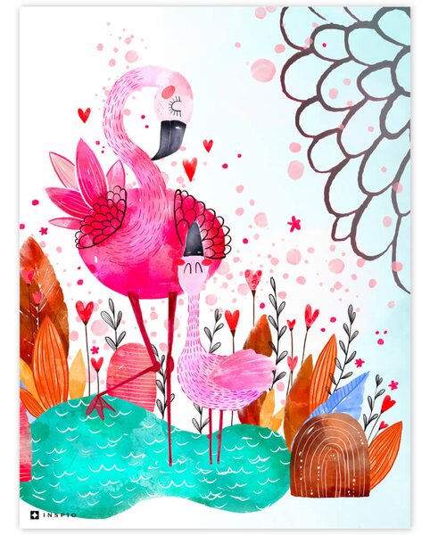 Imagini pentru perete - Flamingo roz