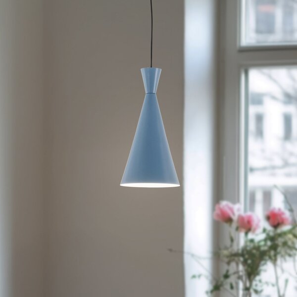 Opviq Lampa suspendată Tom, albastru deschis, metal, Ø 19 cm, E27, reglabil, Albastru, Camera de zi / sufragerie, Metal, Viața tânără