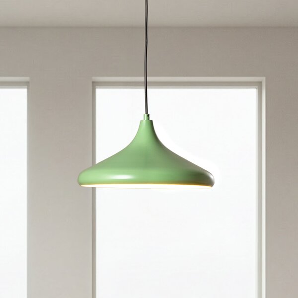 Opviq Lampă suspendată Eysan, verde mentă, metal, Ø 35 cm, E27, reglabil, Verde, Camera de zi / sufragerie, Metal, Scandinavă