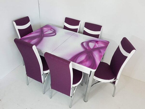 Set masa si scaune bucatarie mov 117