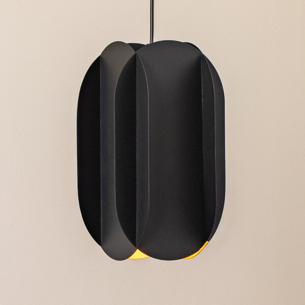 Opviq Lampă suspendată Corner, negru, înălțime 35 cm, metal, E27, reglabil, Negru, Camera de zi / sufragerie, Metal, Modern