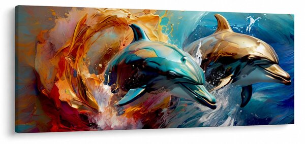 Tablou - Pictură de delfin (120x50 cm)