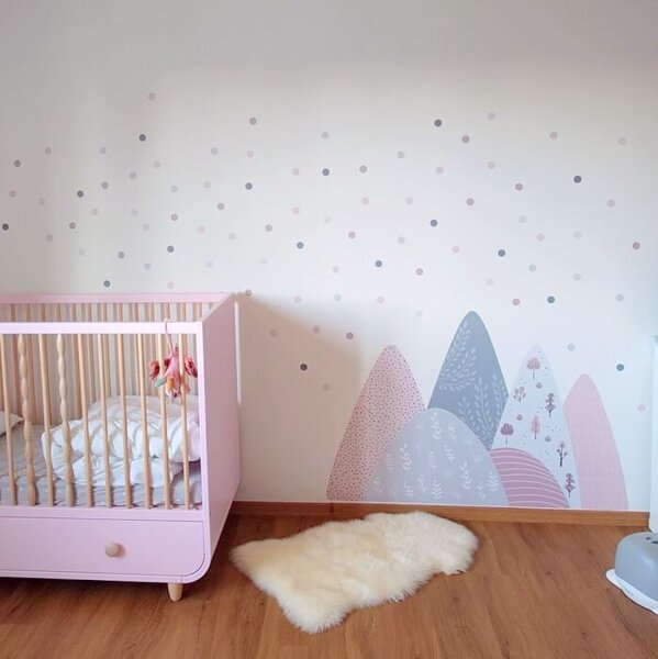 INSPIO-Autocolant textil - Stickere pentru Perete pentru Fete - Dealuri Pline de Plante