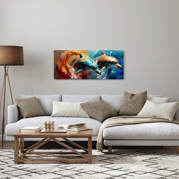 Tablou - Pictură de delfin (120x50 cm)