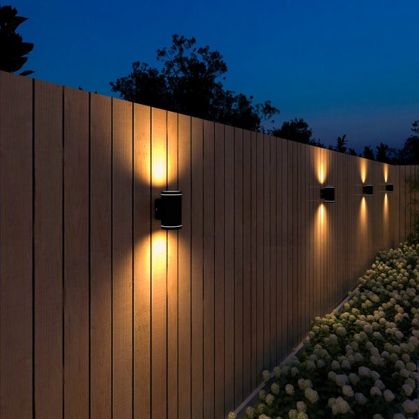 Calex Smart Outdoor Up-/Downlight, CCT, RGB, reglabil, Negru, Plastic, Modern