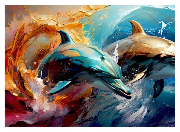Tablou - Pictură de delfin (70x50 cm)